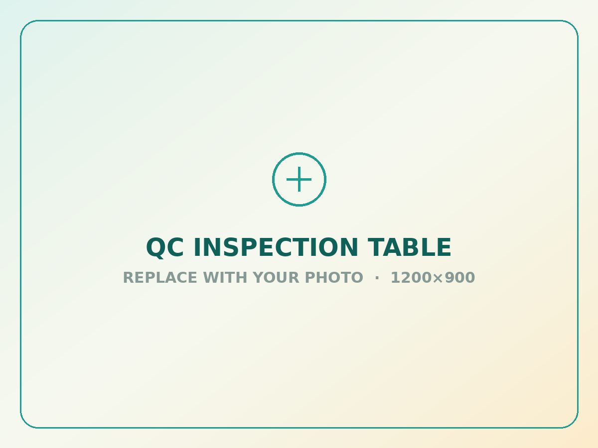 Quality control table