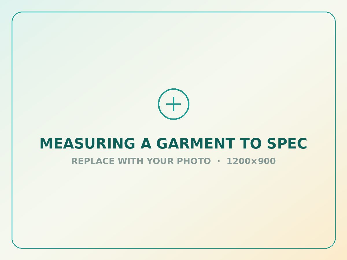 Measuring a garment to specification